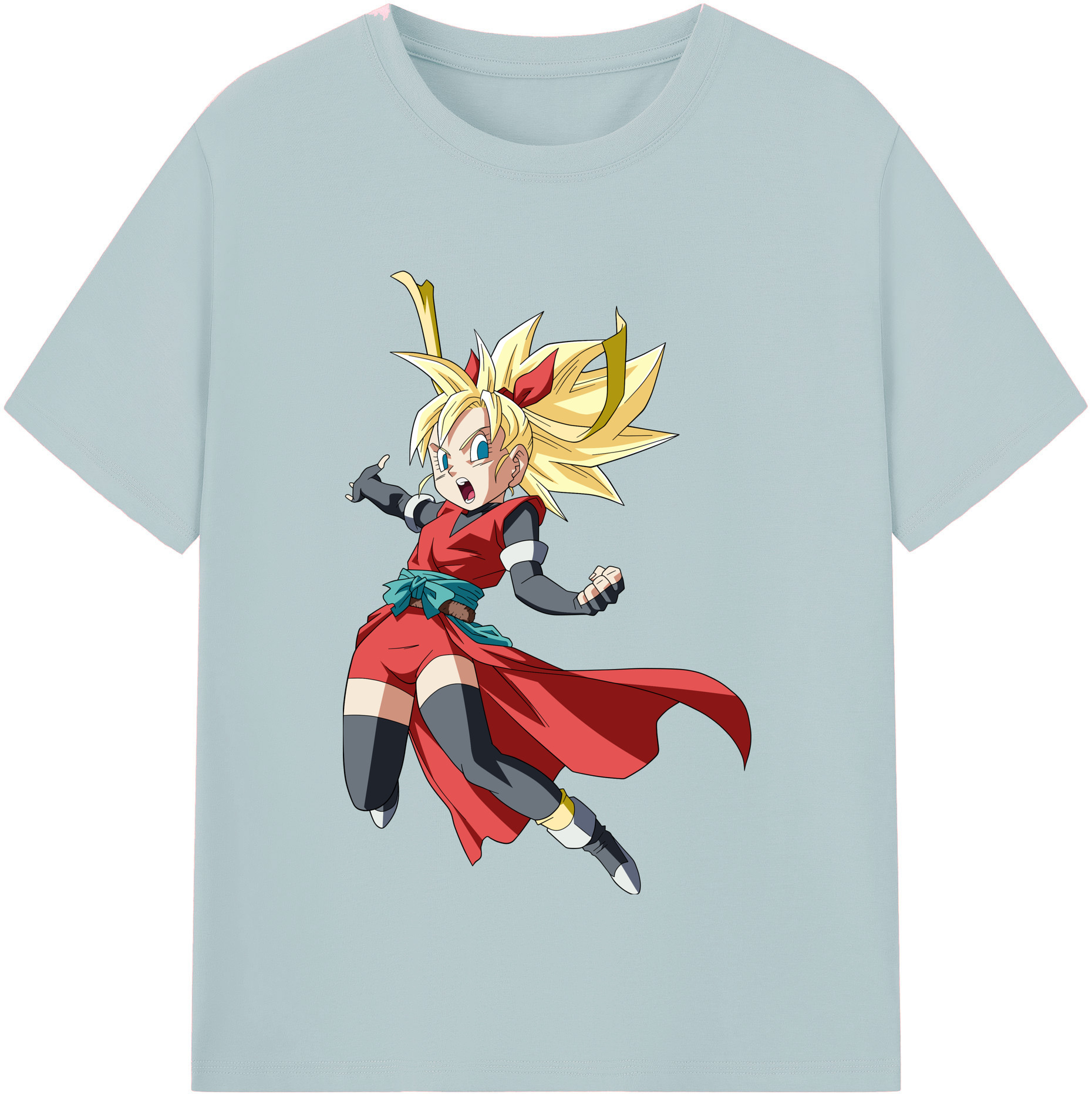 （画像用） ドラゴンボール カリフラ DRAGON BALL Caulifla 綿100％半袖Tシャツ（フロントプリント）